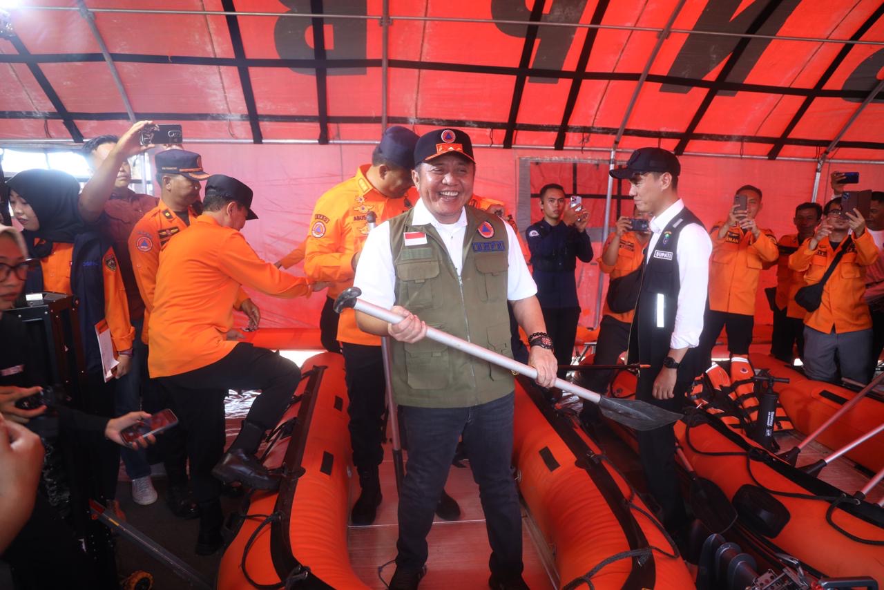 Gubernur Herman Deru Pimpin Apel dan Simulasi Kesiapsiagaan Antisipasi  Ancaman Banjir Ekstrem di Sumsel