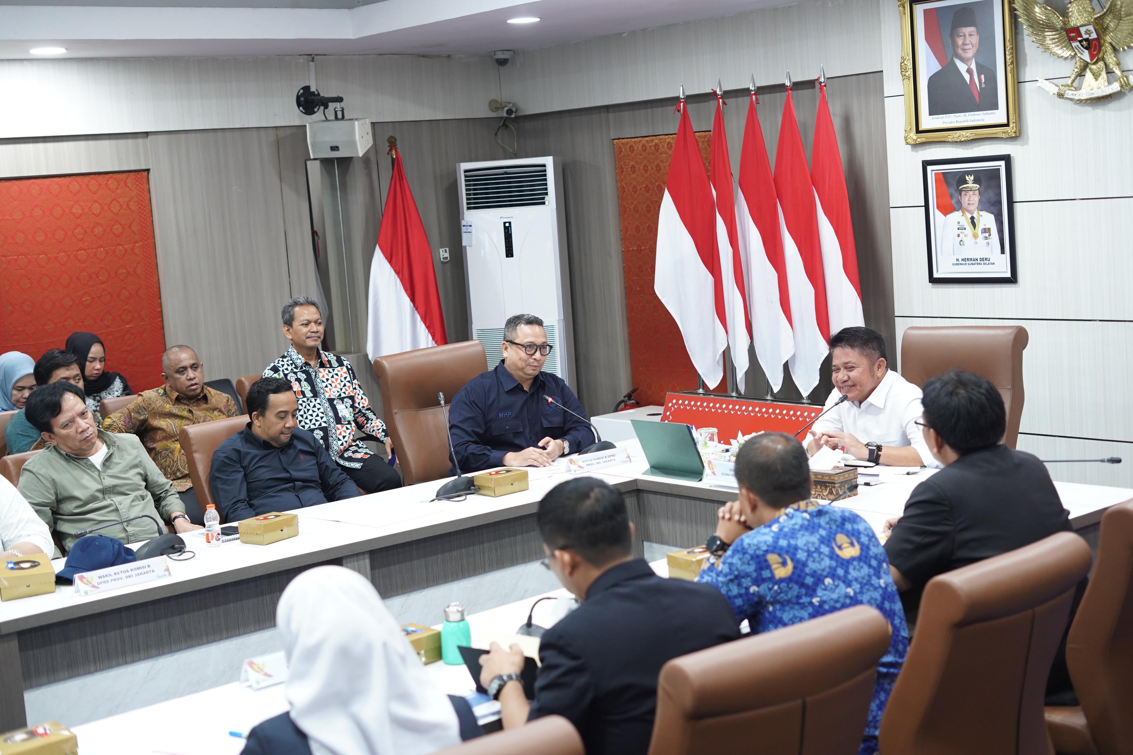 Kunker Komisi B DPRD DKI Jakarta Pelajari  Keberhasilan Sumsel Dukung Swasembada Pangan Serta Perdalam Peluang Kerjasama antar BUMD