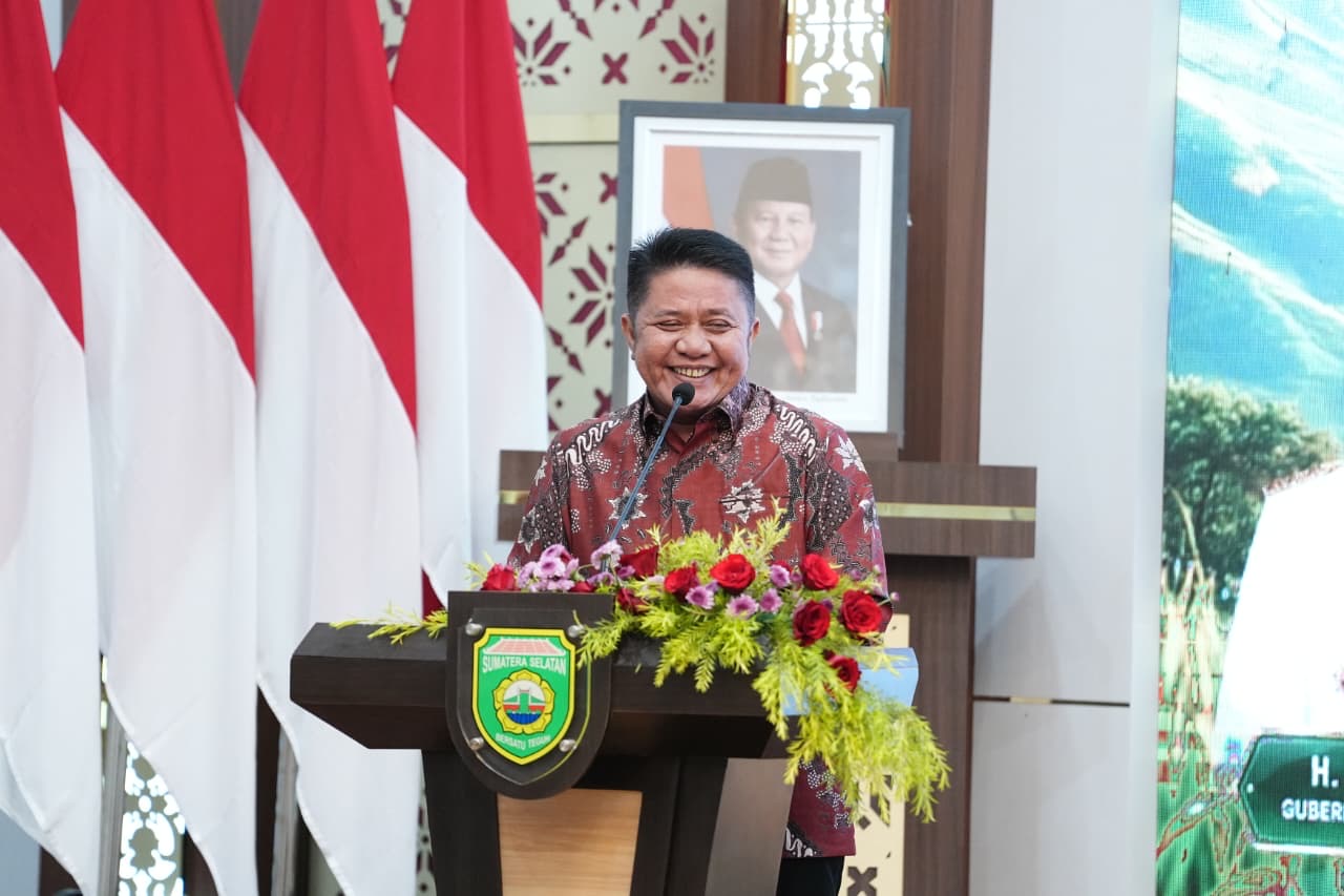 Hadiri Pelantikan HMTN MP Sumsel, Herman Deru Ajak Ubah Mindset Petani Jadi Entrepreneur Tangguh