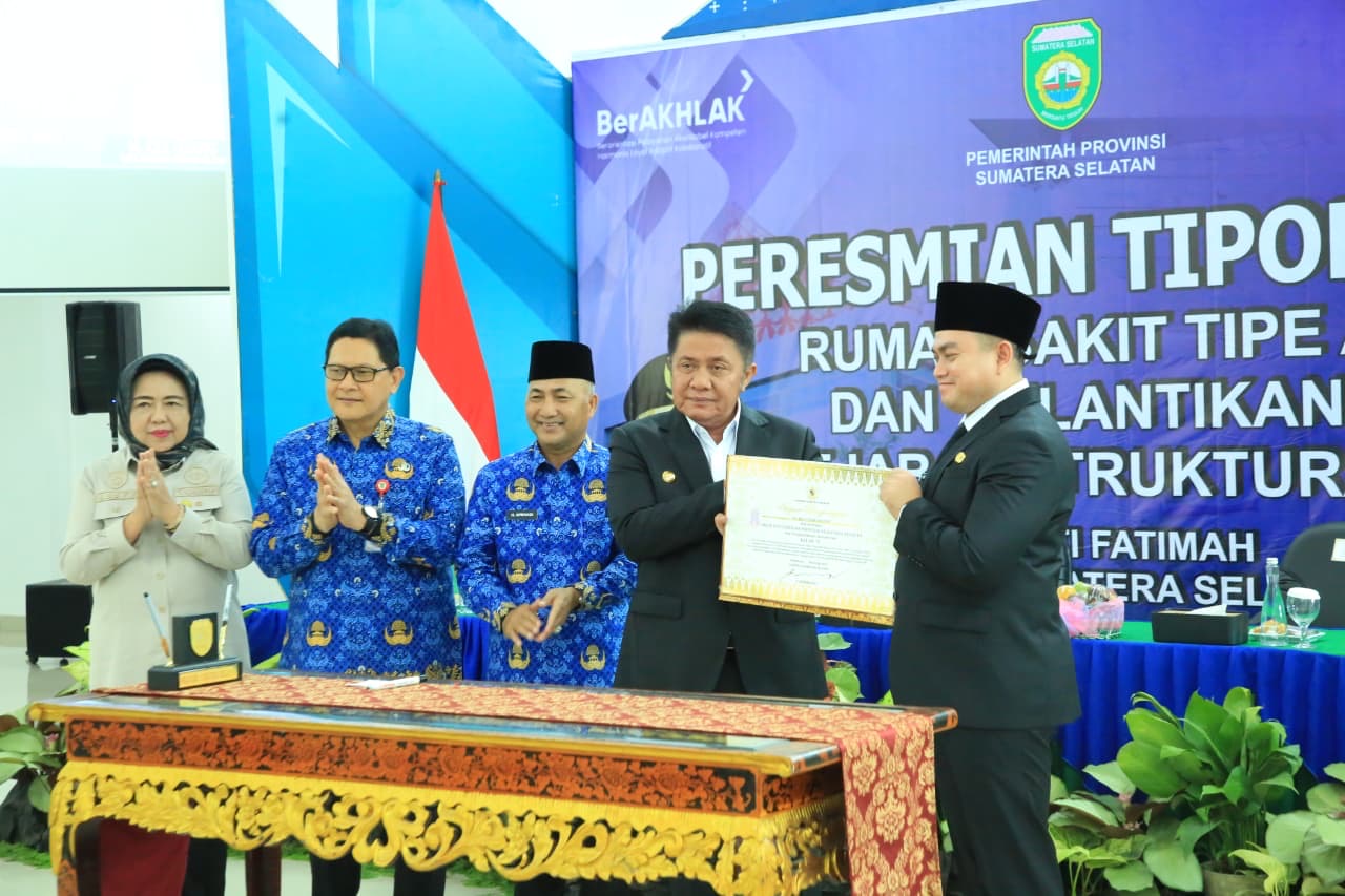 Gubernur Sumsel Resmikan Tipologi RSUD Siti Fatimah sebagai Rumah Sakit Tipe A
