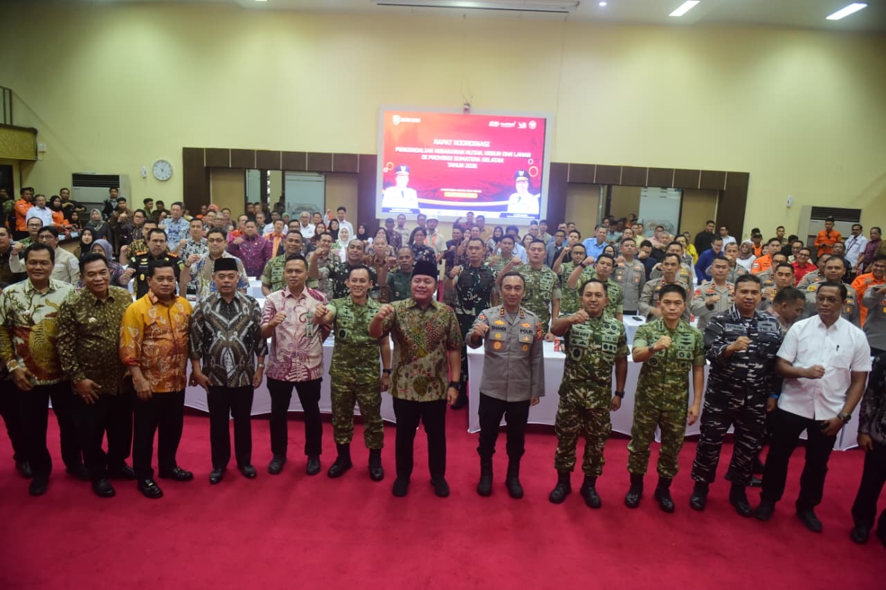 Gubernur Sumsel Buka Rakor Pengendalian Karhutla 2026, Tekankan Strategi Pencegahan Berbasis Informasi BMKG