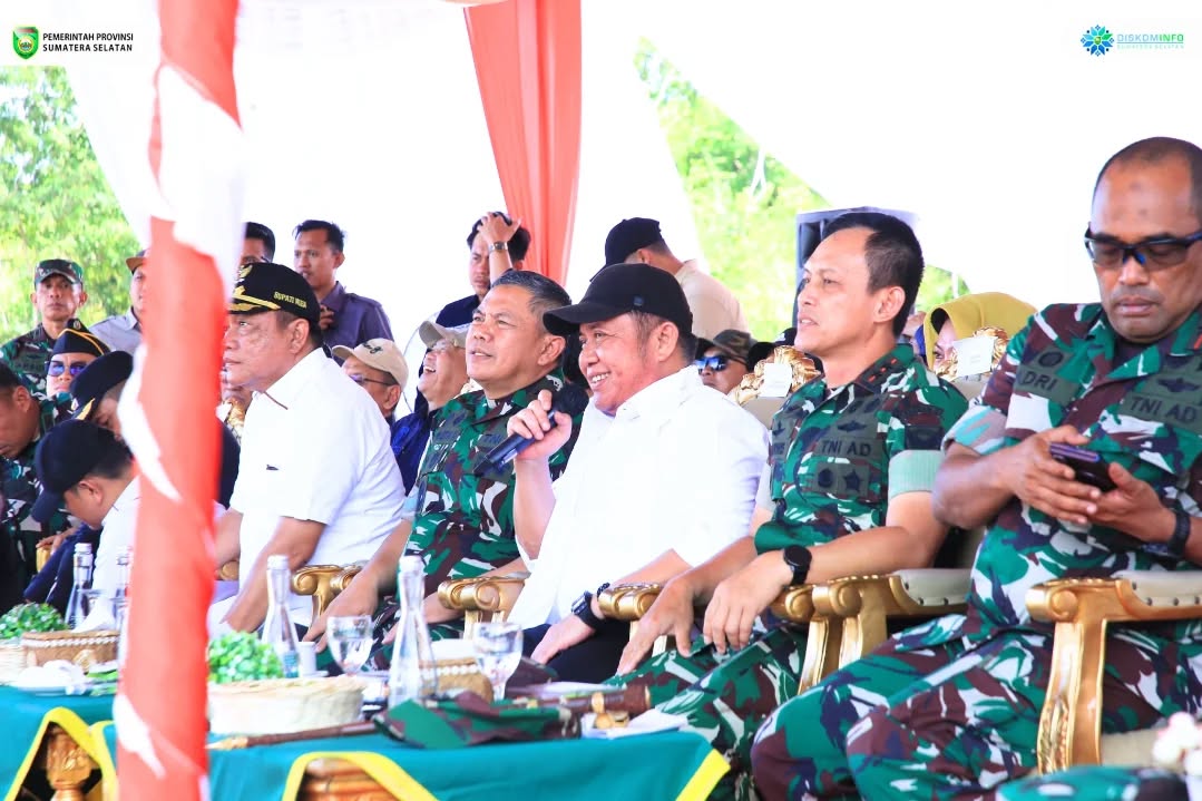 Dari 8 ke 5 Besar Nasional, HD Bidik Sumsel Masuk 3 Besar Lumbung Pangan Lewat Tanam Serentak Cetak Sawah Rakyat