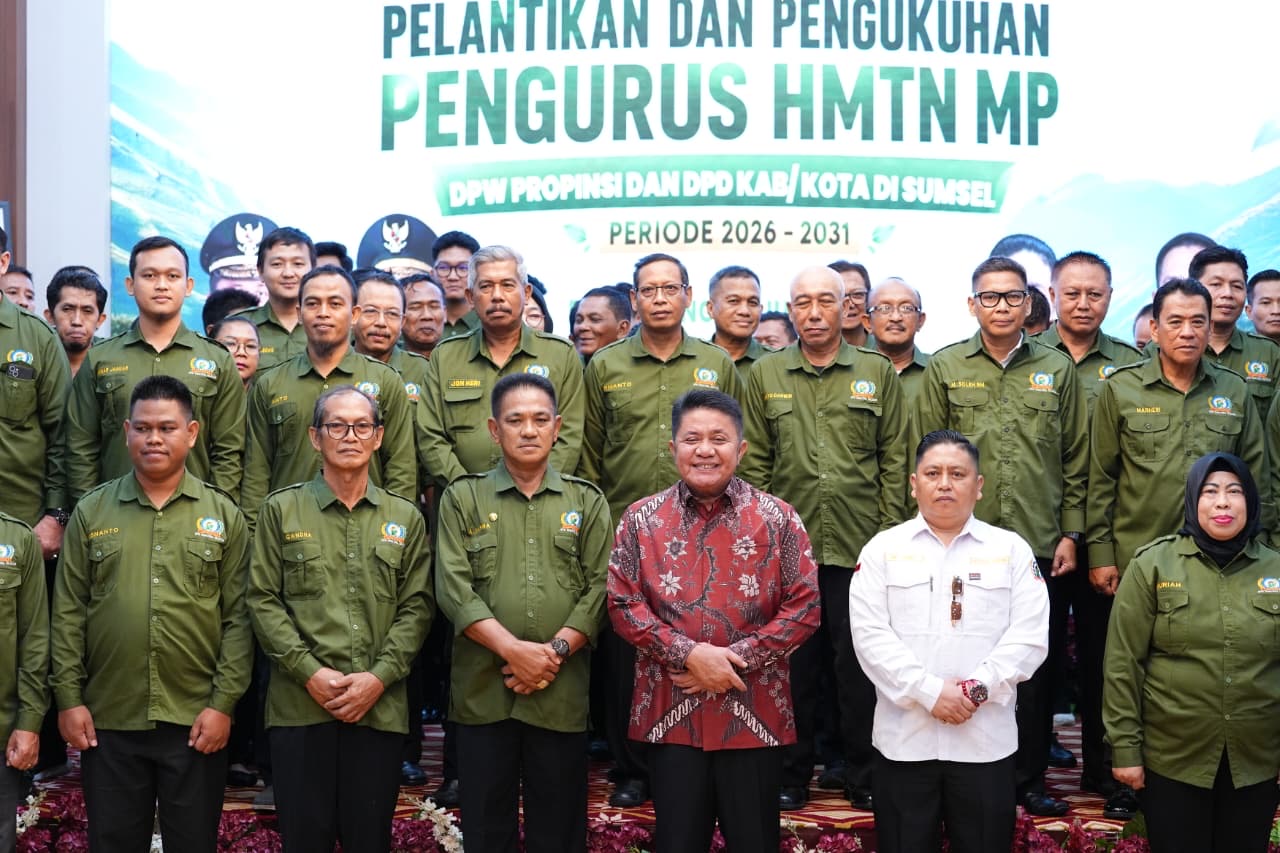 Hadiri Pelantikan HMTN MP Sumsel, Herman Deru Ajak Ubah Mindset Petani Jadi Entrepreneur Tangguh