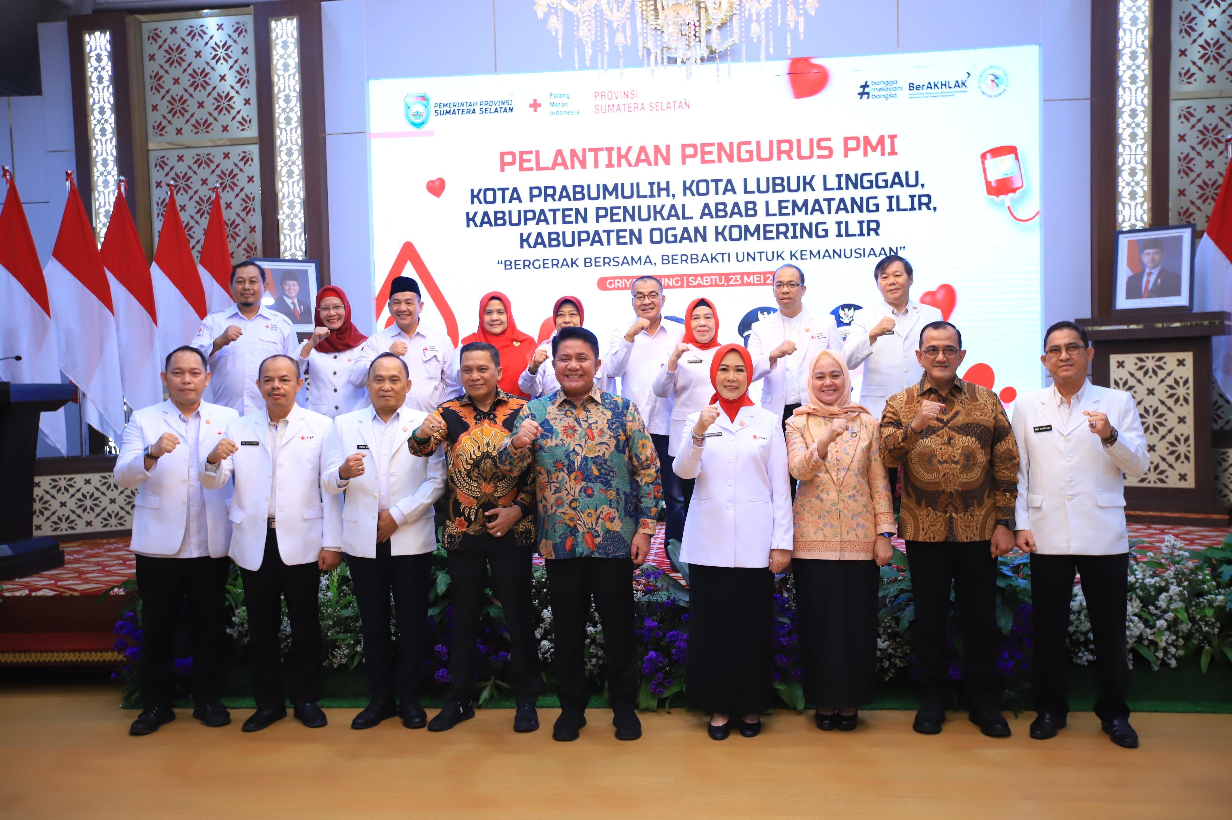 Pelantikan Pengurus PMI 4 Kabupaten/Kota, HD Ingatkan Pengurus PMI Utamakan Legalitas dan Akuntabilitas
