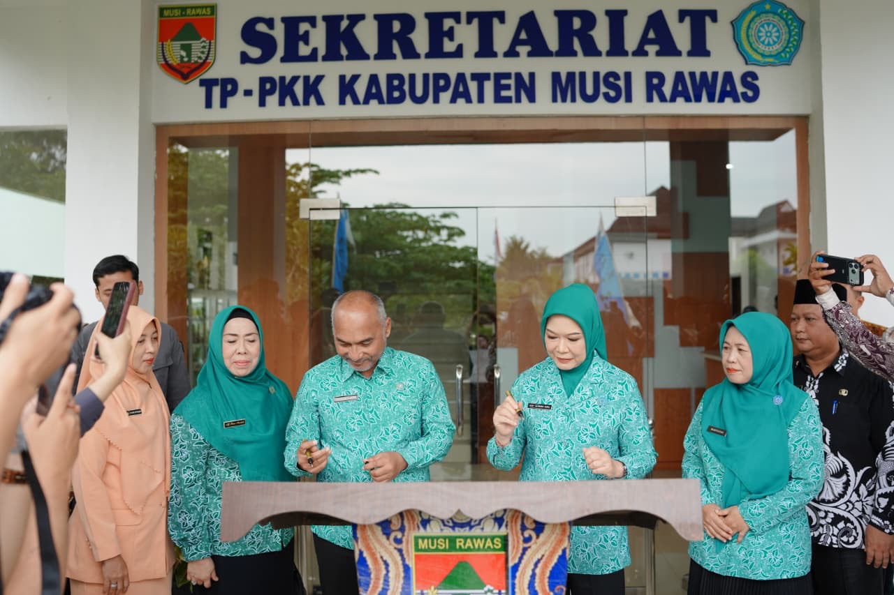 RESMIKAN SEKRETARIAT PKK MUSI RAWAS, FEBY DERU AJAK KADER OPTIMALKAN POTENSI LOKAL