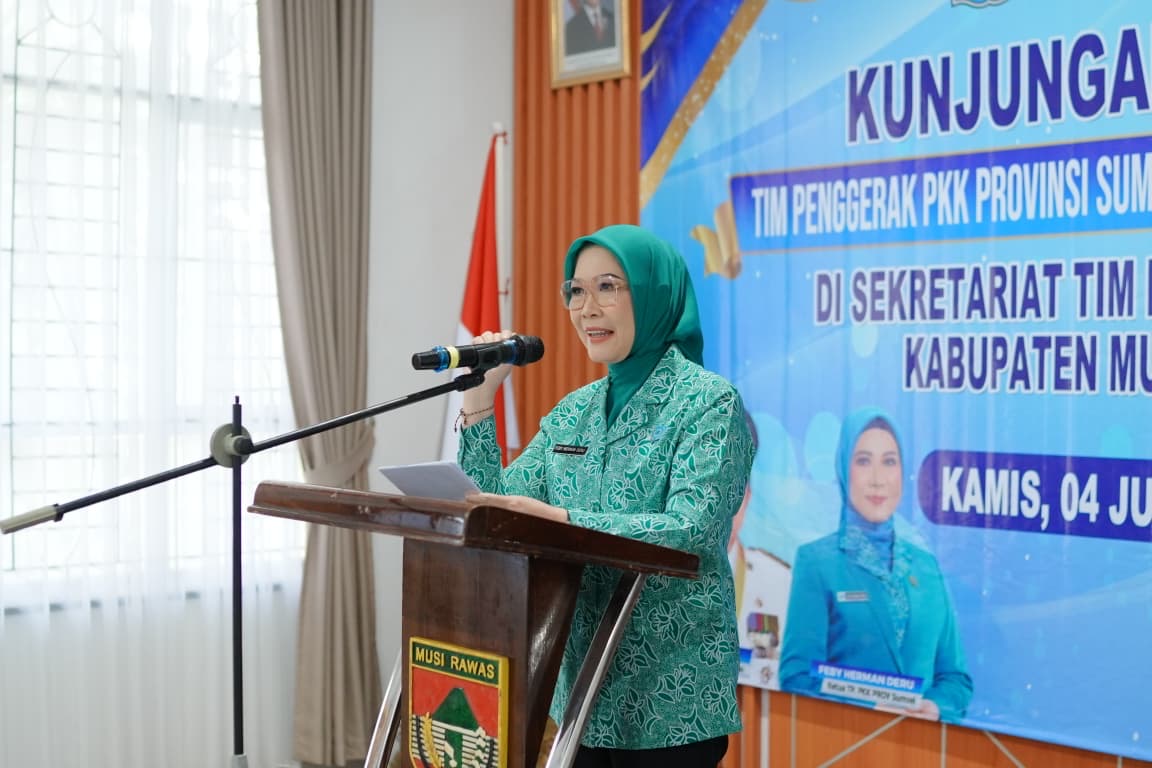 RESMIKAN SEKRETARIAT PKK MUSI RAWAS, FEBY DERU AJAK KADER OPTIMALKAN POTENSI LOKAL