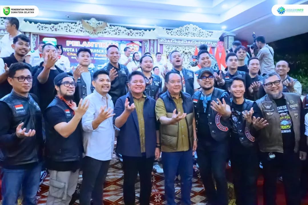 Gubernur Sumsel Lantik TLCI Chapter 22 Palembang, Dorong Sinergi untuk Keselamatan Berkendara & Pariwisata Daerah