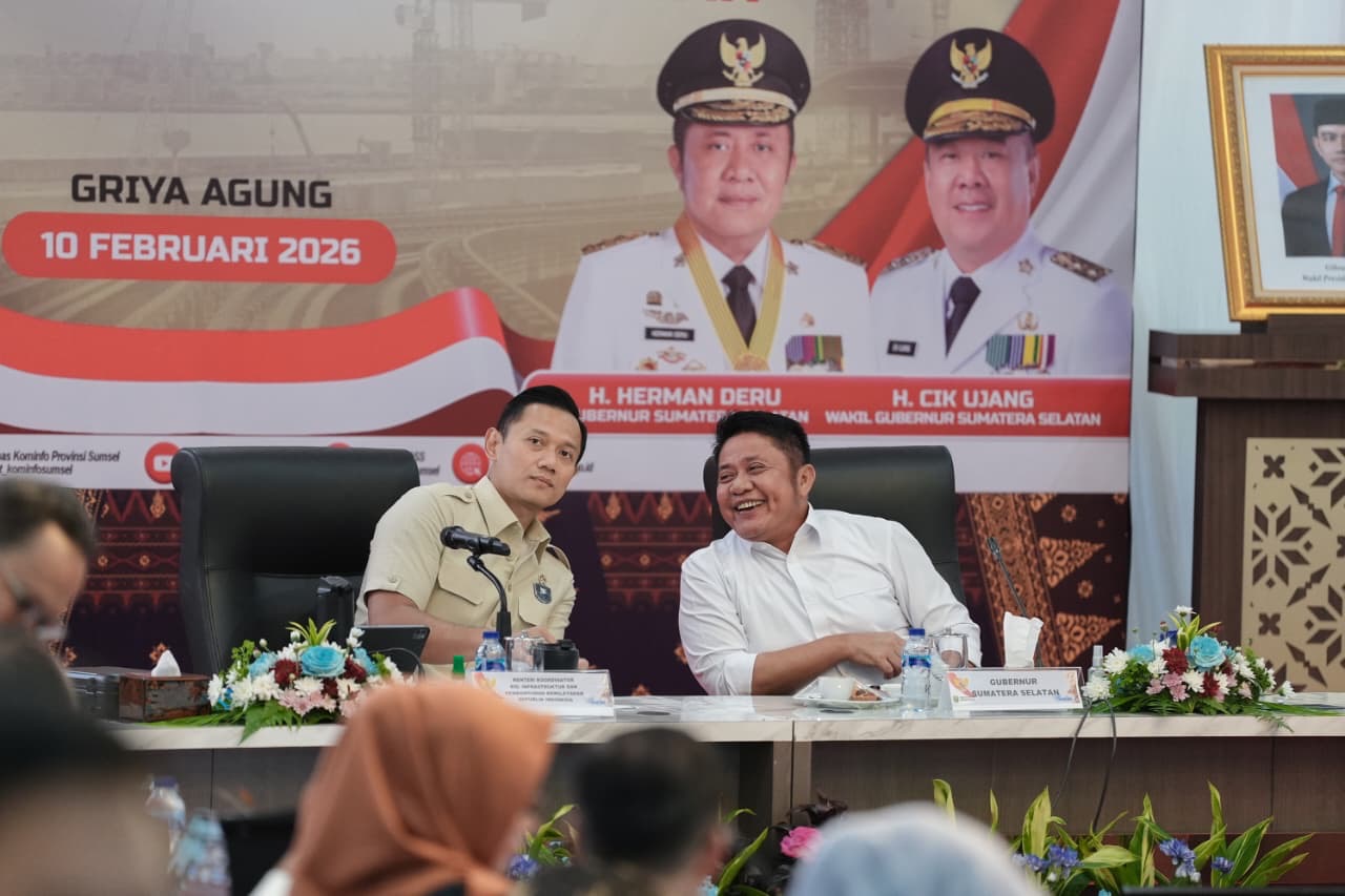 Akselerasi Infrastruktur Sumsel, Herman Deru Sampaikan Aspirasi Strategis ke Menko AHY