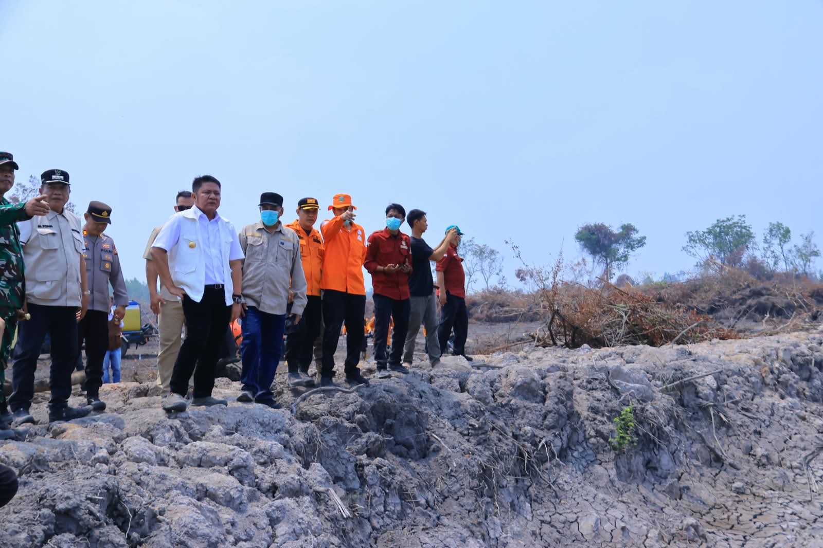 Gubernur Herman Deru Pantau Langsung Penanganan Karhutla di Muba