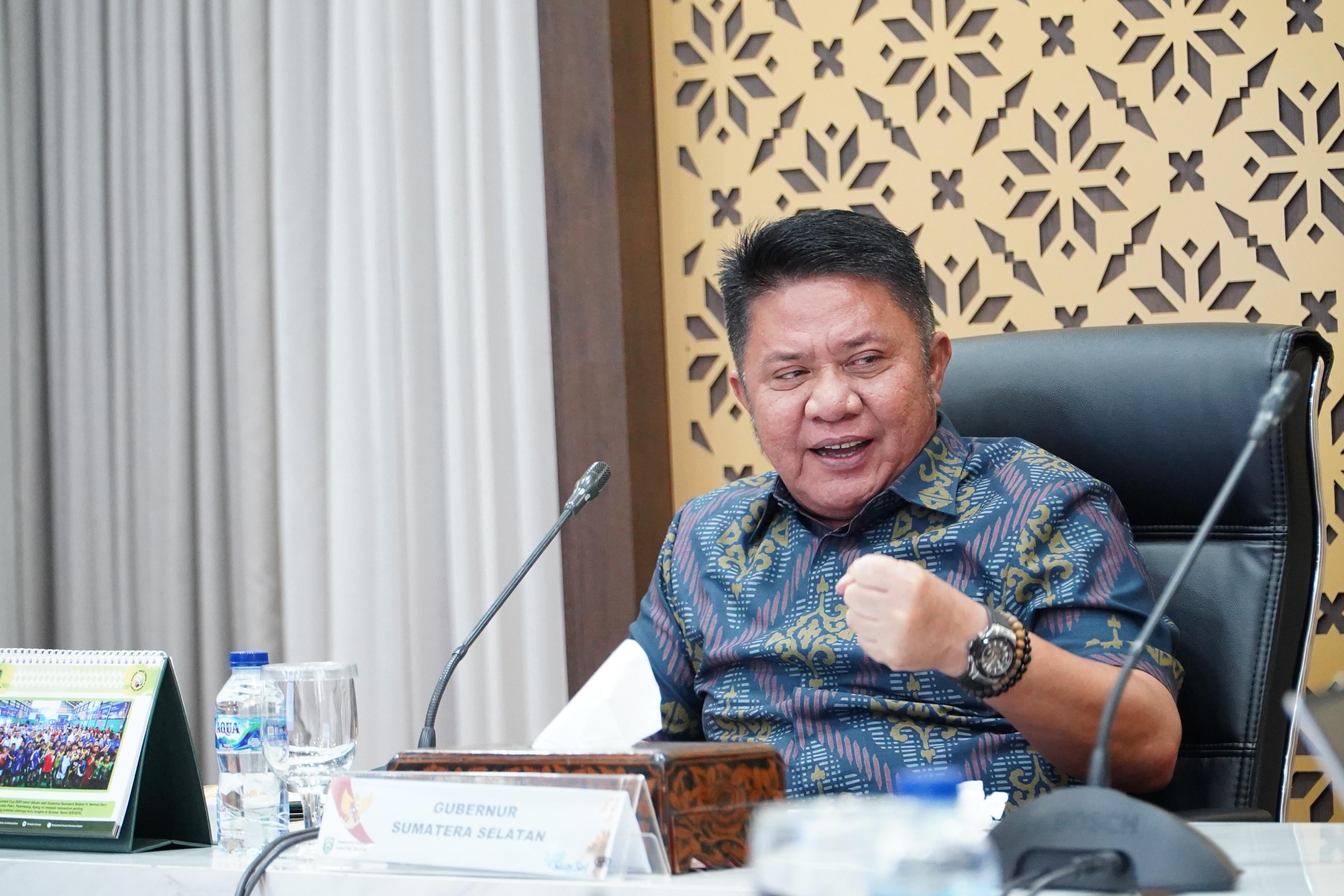 Gubernur Herman Deru Pimpin Rakor Atasi Antrean BBM Bersubsidi di Sumsel