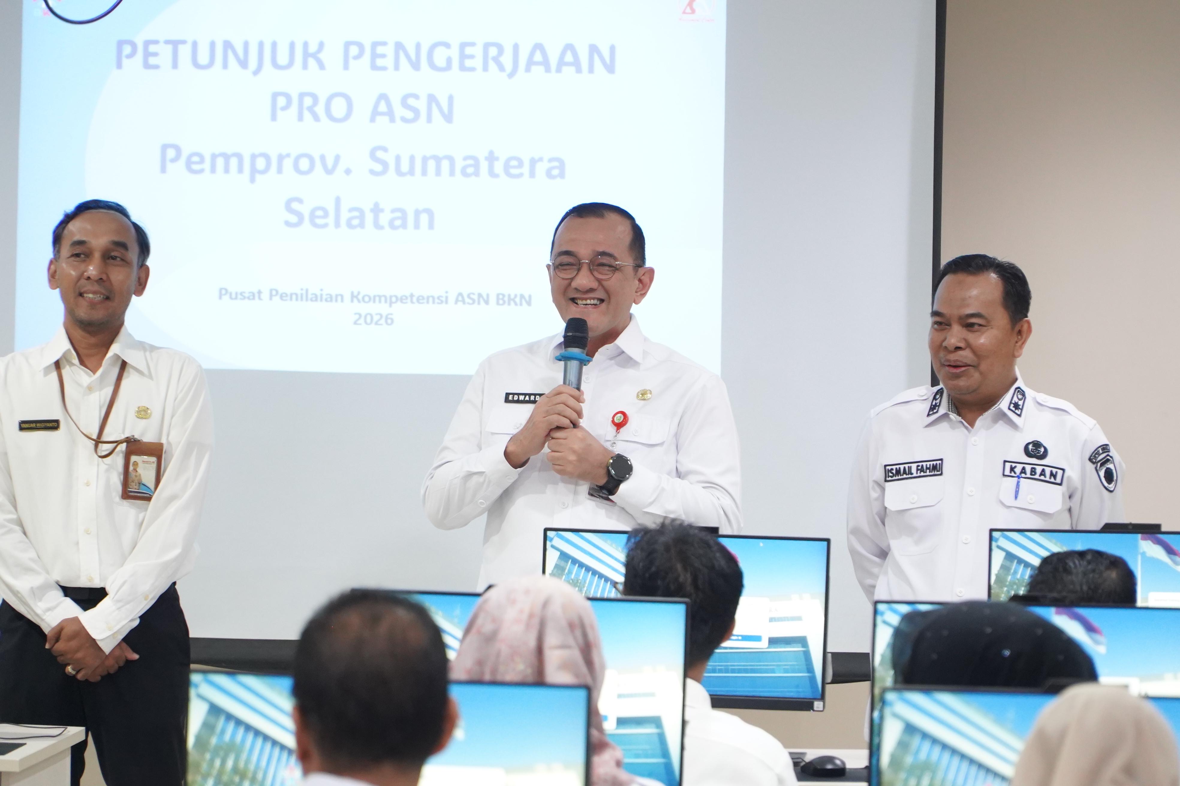 Sekda Sumsel Tinjau Pemetaan Kompetensi dan Potensi ASN