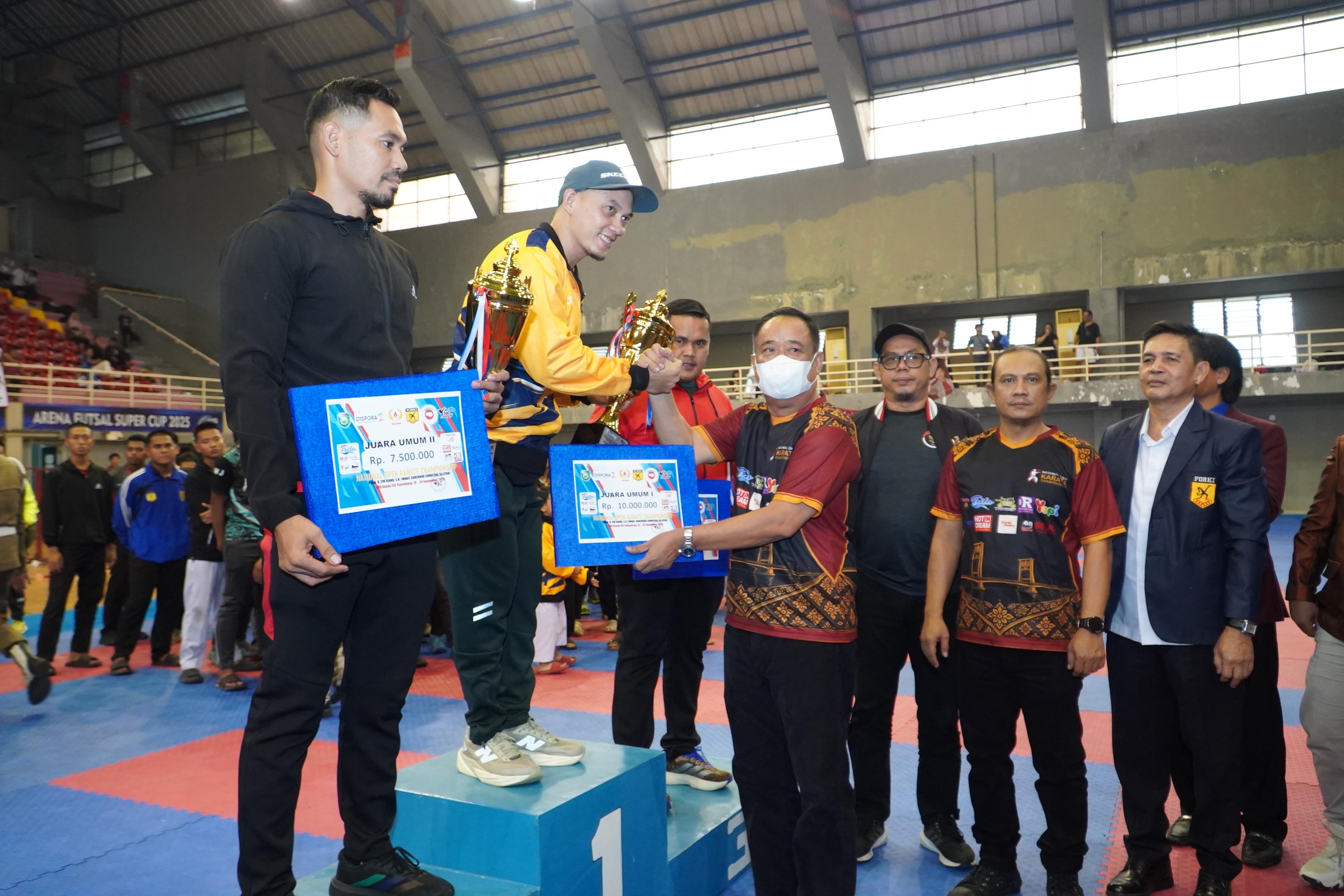 Wakil Gubernur H. Cik Ujang Resmi Tutup Kejuaraan Nasional Open Karate 2026 di Gelora Sriwijaya