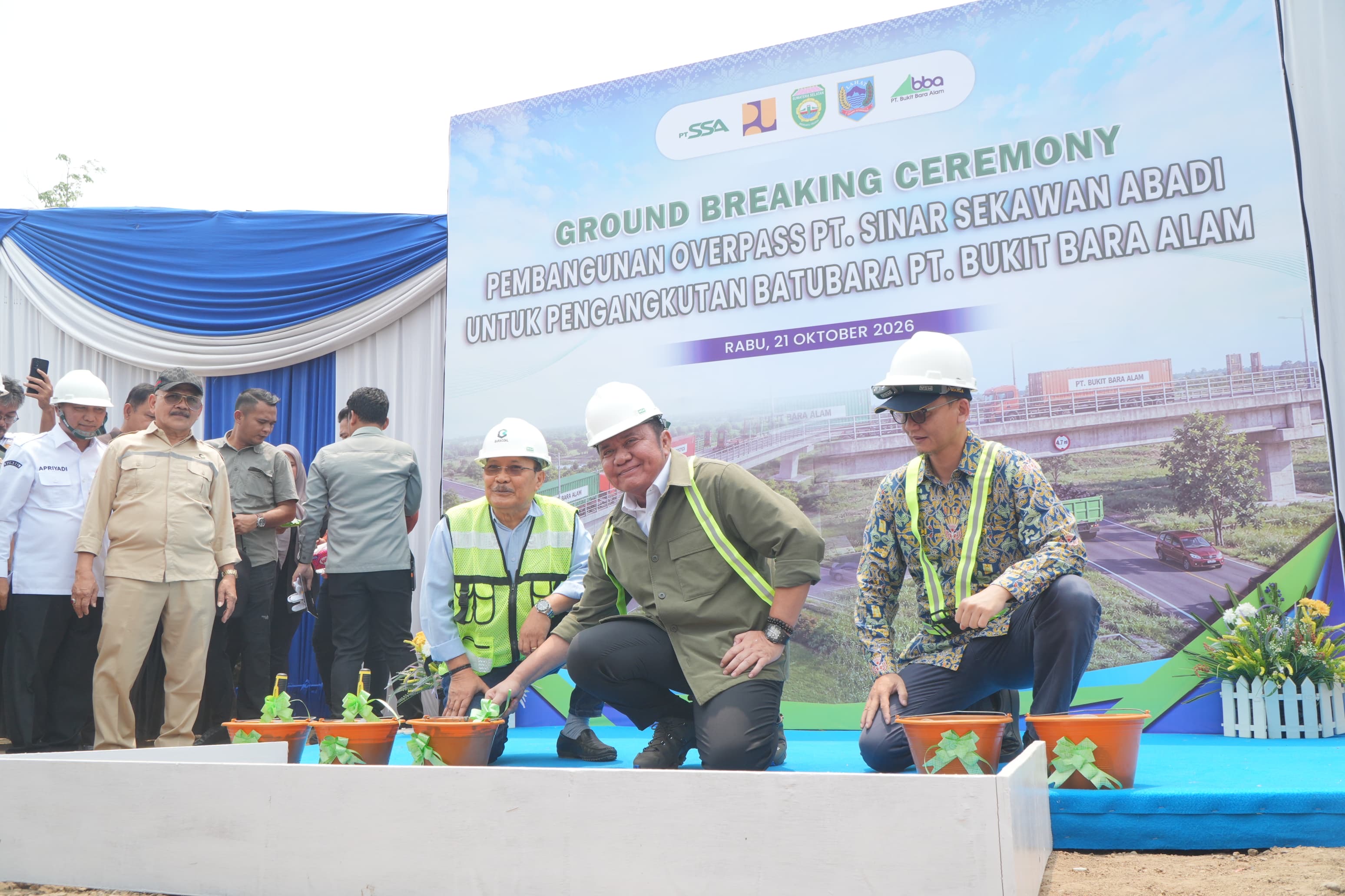 Gubernur Sumsel Ground Breaking pembangunan Overpass PT Sinar Sekawan Abadi